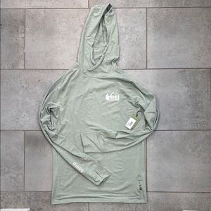 NWT REI Men’s Sahara Shade Hoodie - Sea Olive Heather - Size Small
